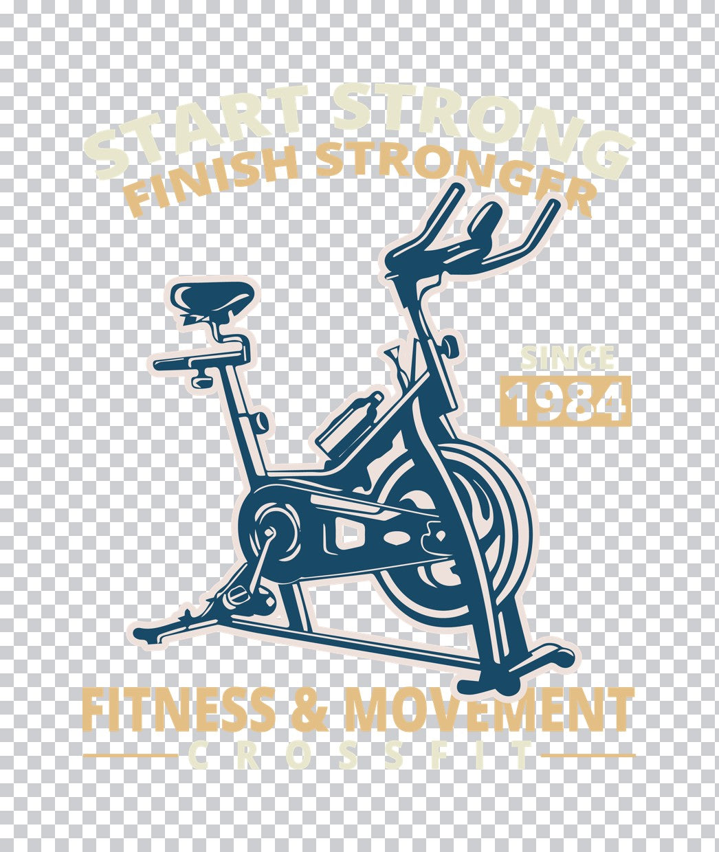 Start Strong Finish Stronger Spin DTF Transfer