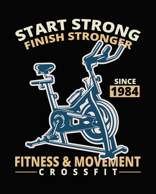 Start Strong Finish Stronger Spin DTF Transfer