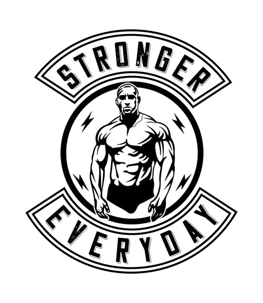 Stronger Everyday Bodybuilder Emblem DTF Transfer