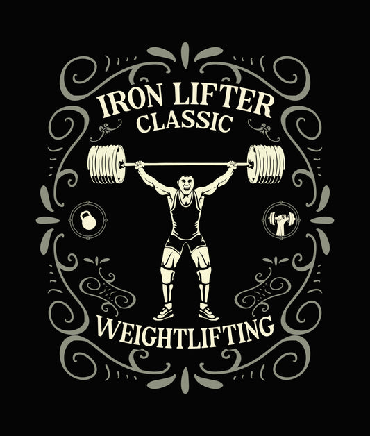 Iron Lifter Classic Weightlifting DTF Transfer