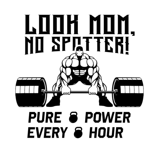 Look Mom No Spotter DTF Transfer