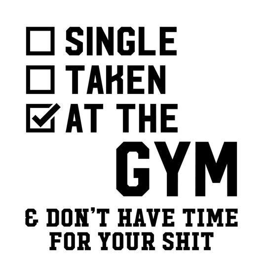 At The Gym Funny Fitness DTF Transfer