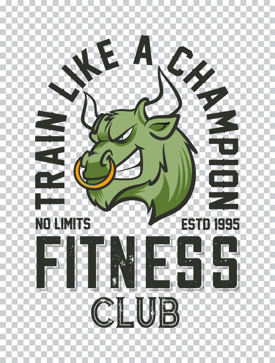 Train Like A Champion Bull DTF Transfer