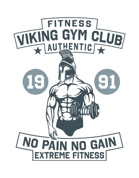 Viking Gym Club No Pain DTF Transfer