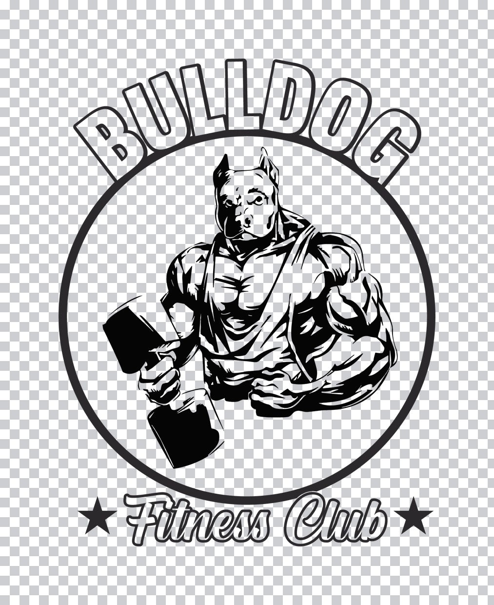 Bulldog Fitness Club DTF Transfer