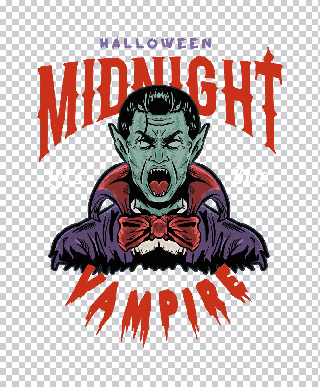 Midnight Vampire Halloween DTF Transfer
