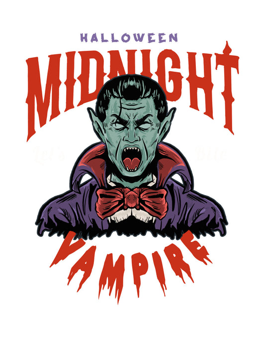 Midnight Vampire Halloween DTF Transfer