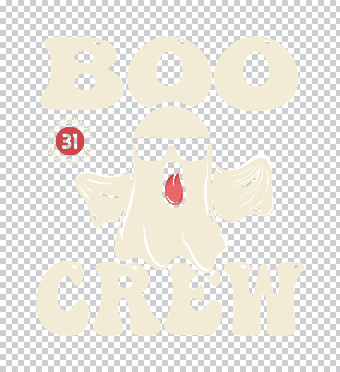 Boo Crew Retro Ghost DTF Transfer