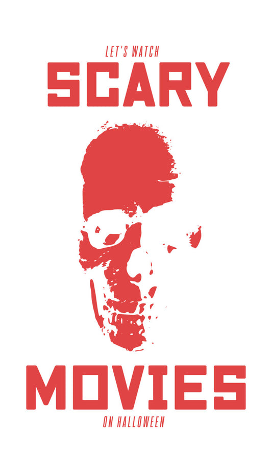 Let's Watch Scary Movies Skull DTF Transfer