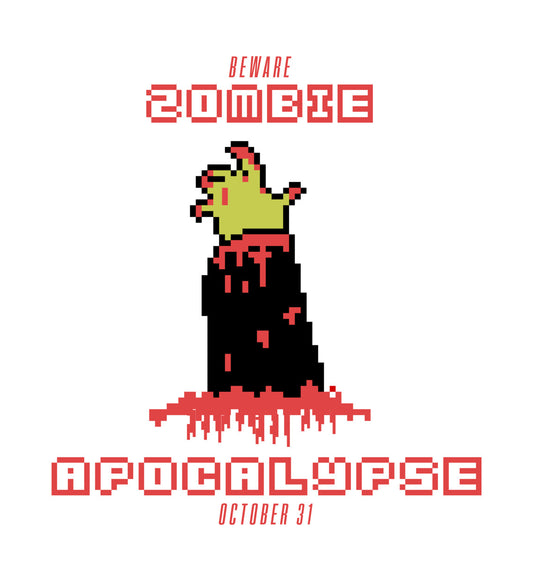 Zombie Apocalypse Pixel Art DTF Transfer