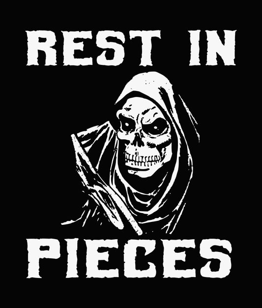 Rest In Pieces Grim Reaper DTF Transfer
