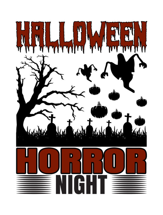 Haunted Graveyard Halloween Night DTF Transfer