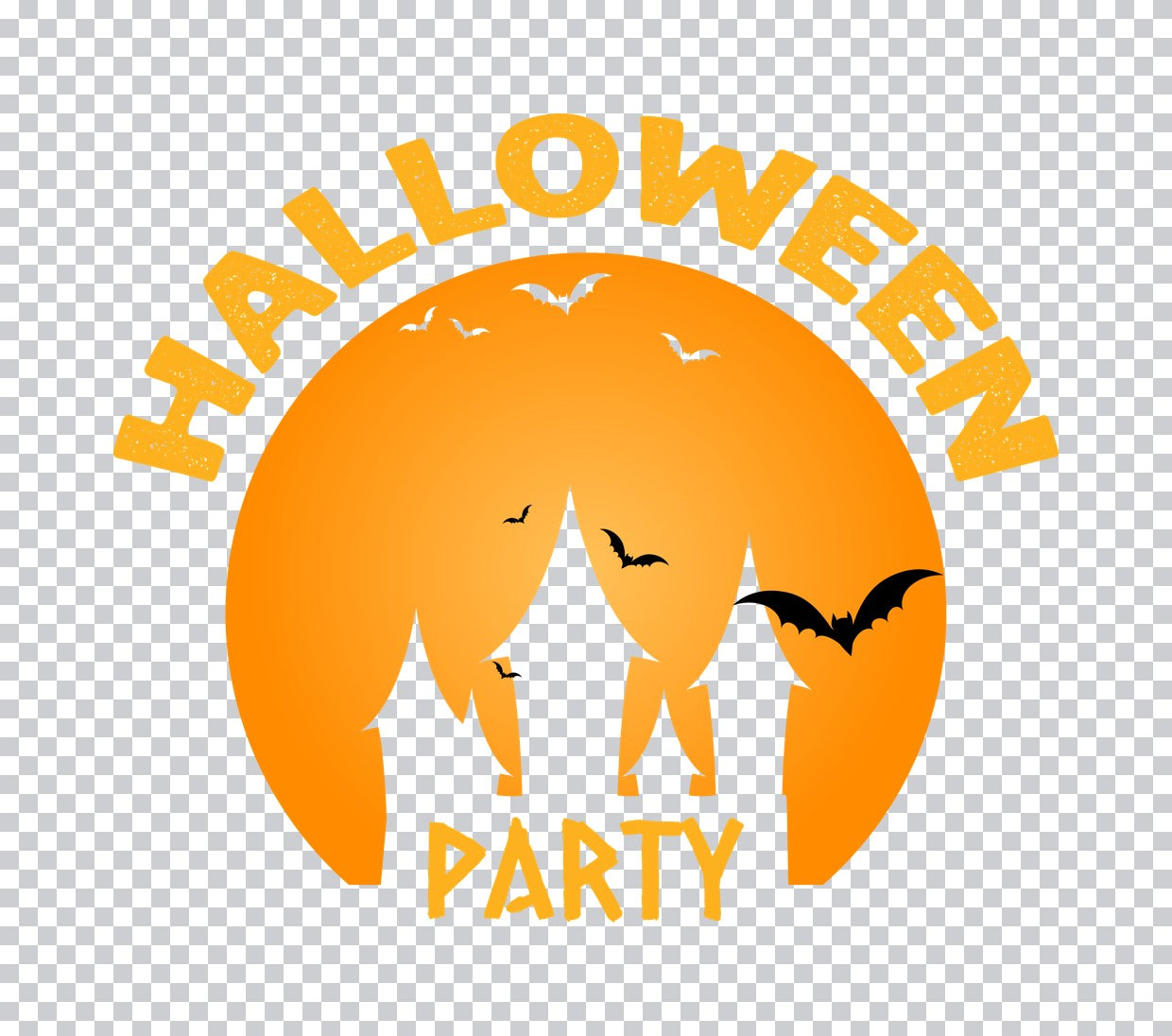 Halloween Party Haunted House Moon DTF Transfer