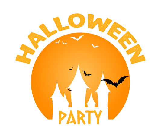 Halloween Party Haunted House Moon DTF Transfer