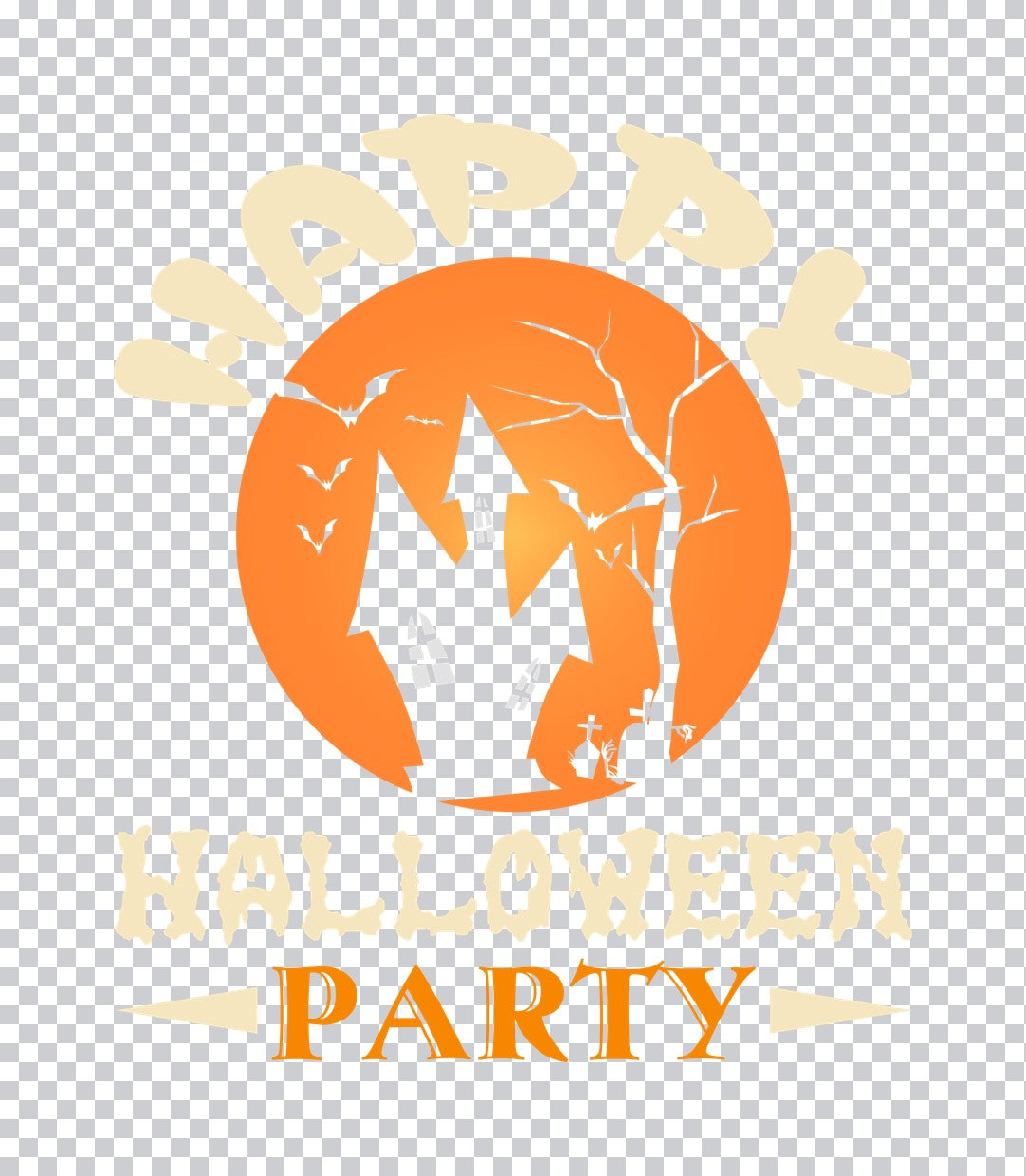 Happy Halloween Haunted House DTF Transfer