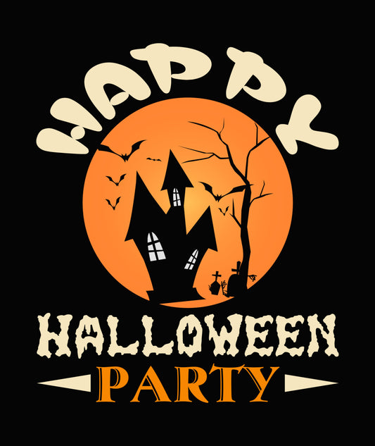 Happy Halloween Haunted House DTF Transfer