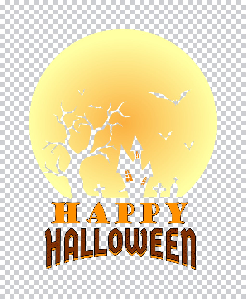 Happy Halloween Haunted House DTF Transfer