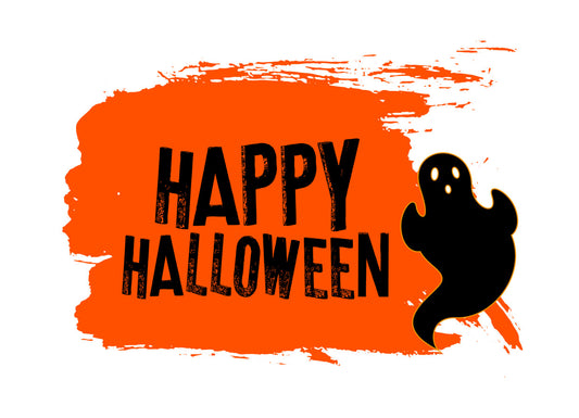 Happy Halloween Ghost Brushstroke DTF Transfer