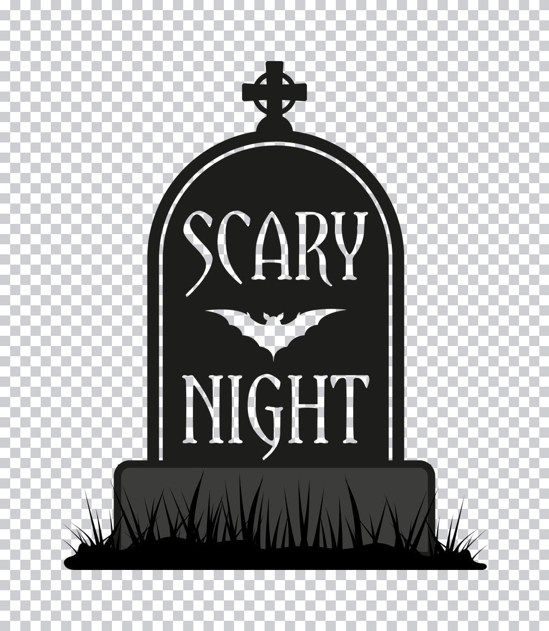 Scary Night Tombstone DTF Transfer