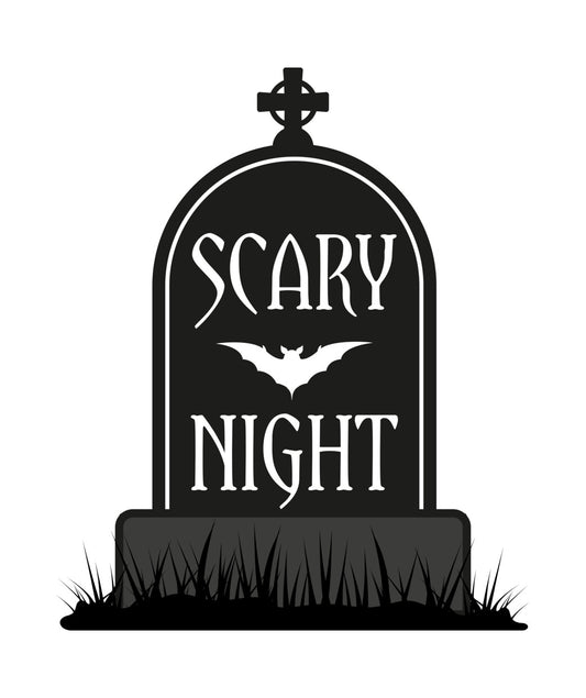 Scary Night Tombstone DTF Transfer