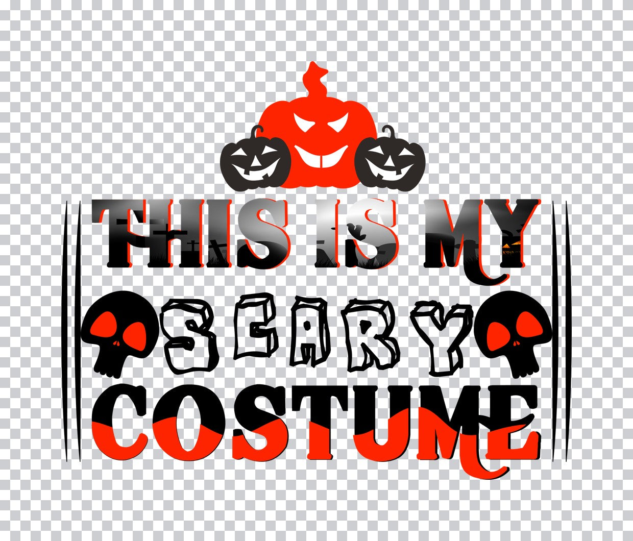 This Is My Scary Costume DTF Transfer