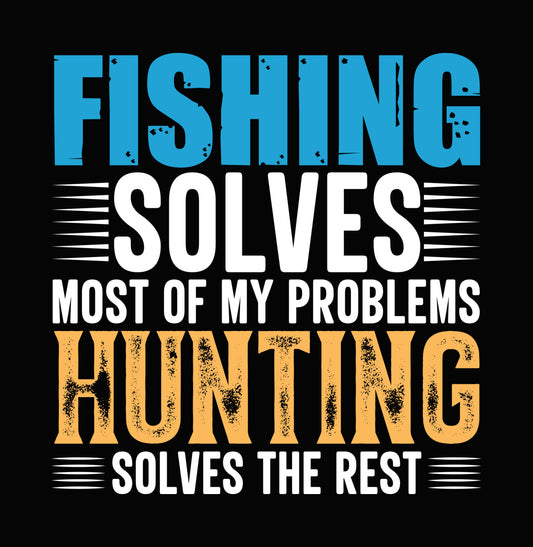Fishing and Hunting Distressed DTF Transfer