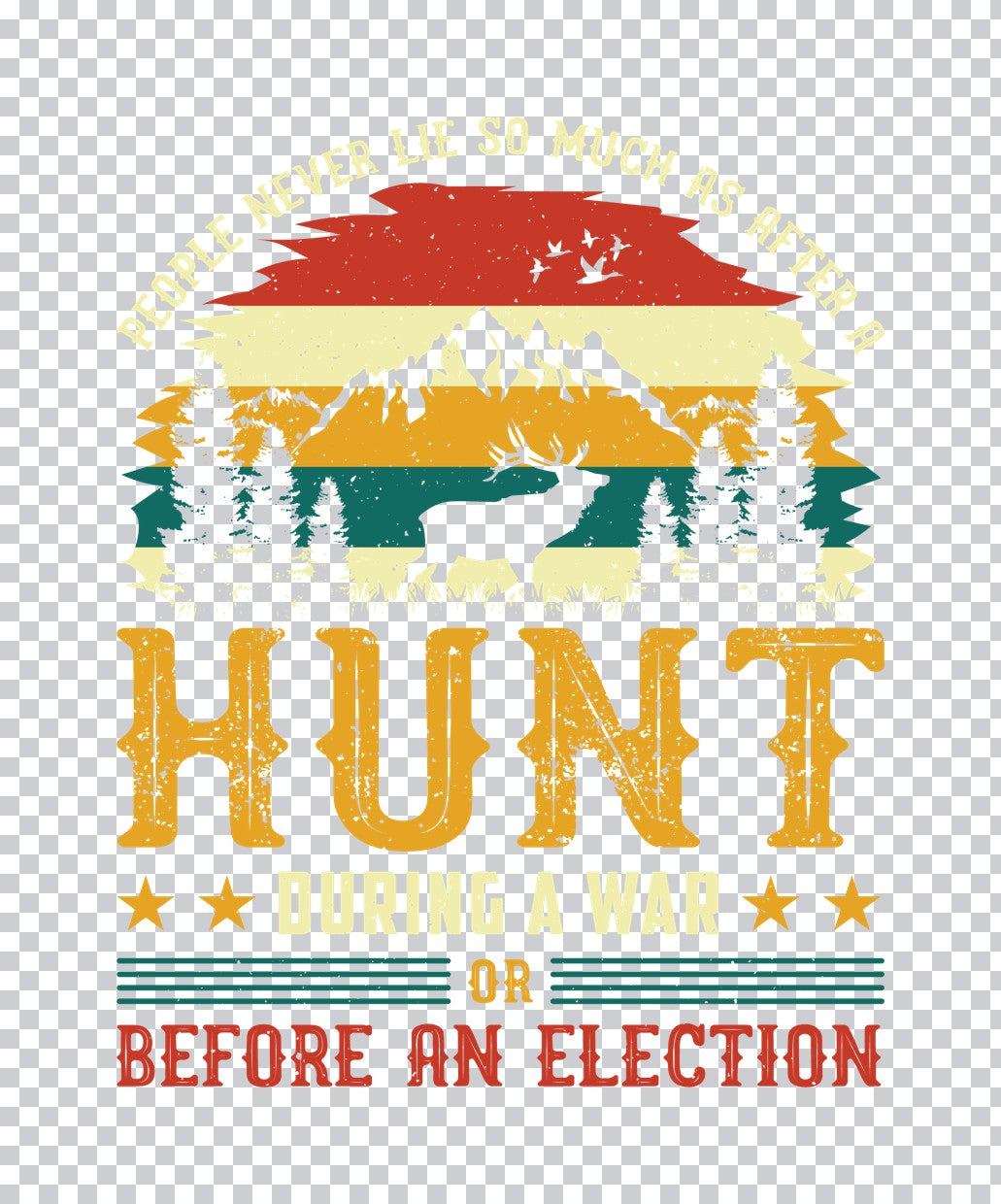 Vintage Sunset Hunting Quote DTF Transfer