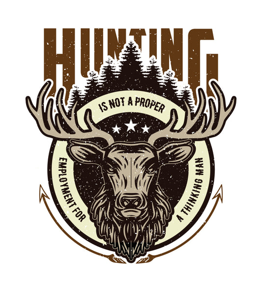 Vintage Stag Hunting Forest DTF Transfer