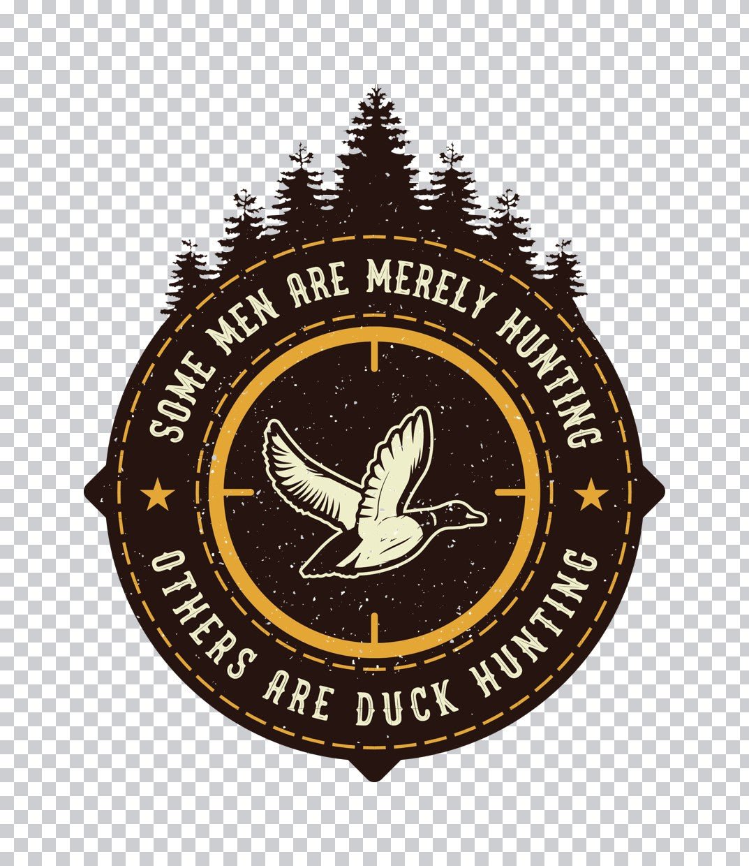 Duck Hunting Vintage Badge DTF Transfer