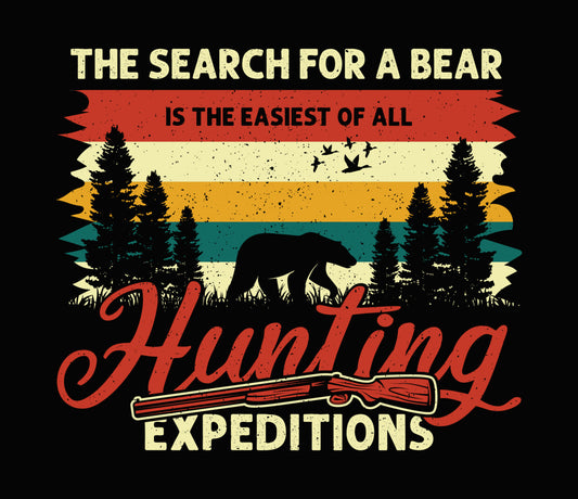 Vintage Bear Hunting Expedition DTF Transfer