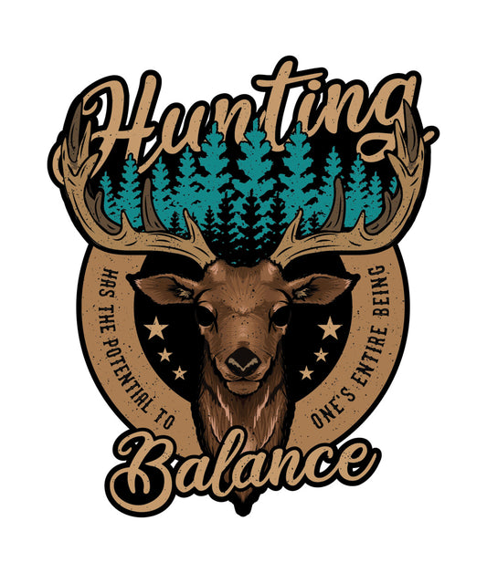Hunting Balance Deer Antlers DTF Transfer