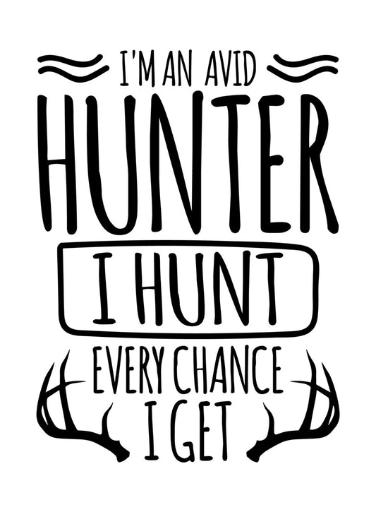 Avid Hunter Deer Antler DTF Transfer