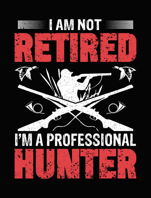 Retired Hunter Distressed Text DTF Transfer