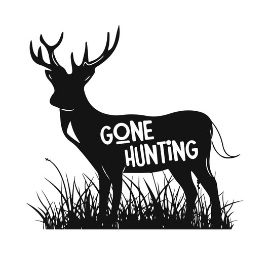 Gone Hunting Deer Silhouette DTF Transfer