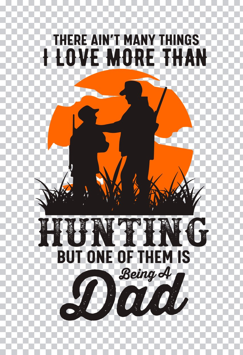 Father and Son Hunting Silhouette DTF Transfer
