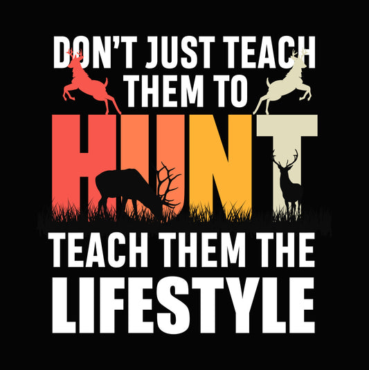 Vintage Hunt Deer Silhouette DTF Transfer