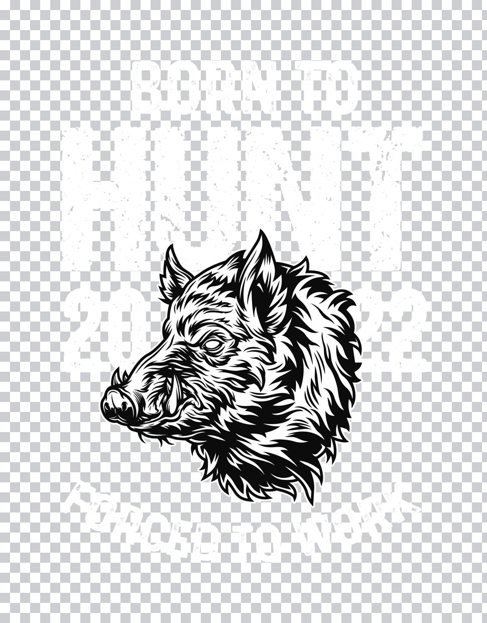 Wild Boar Head Graphic DTF Transfer