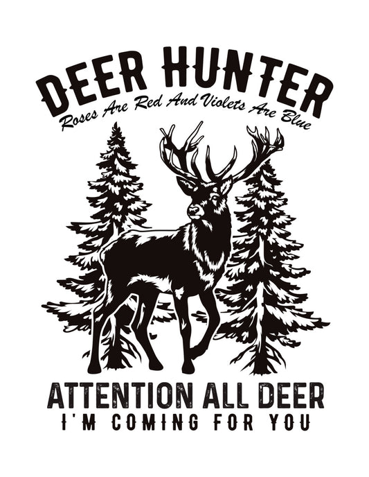 Deer Hunter Forest Scene DTF Transfer