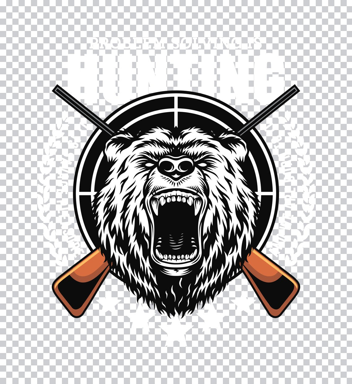 Aggressive Bear Hunting Target DTF Transfer