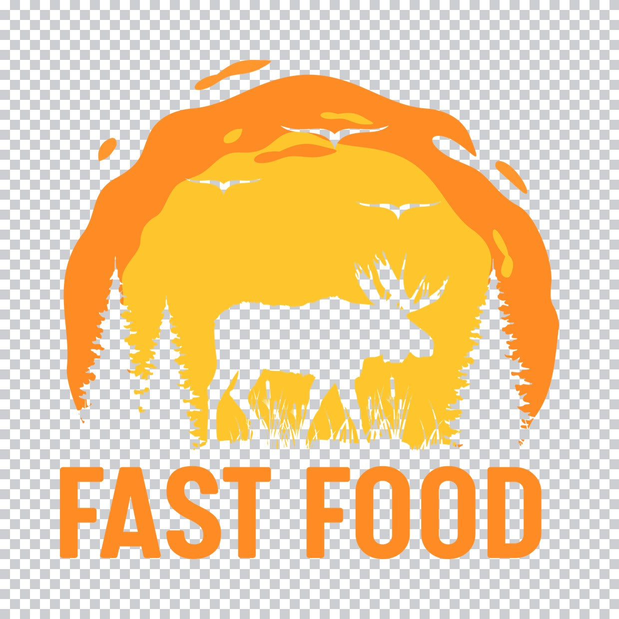 Fast Food Moose Hunting DTF Transfer