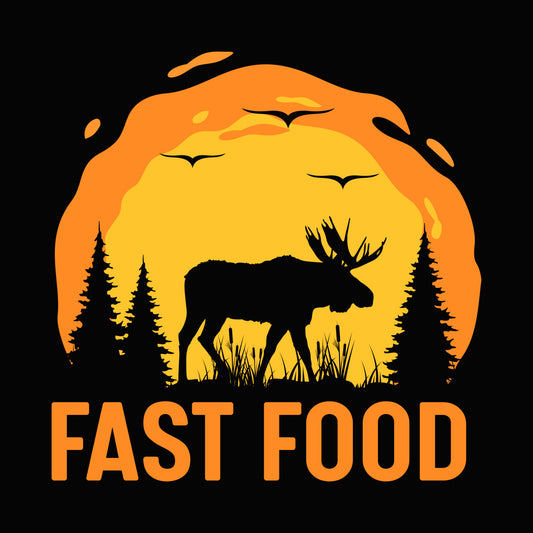 Fast Food Moose Hunting DTF Transfer