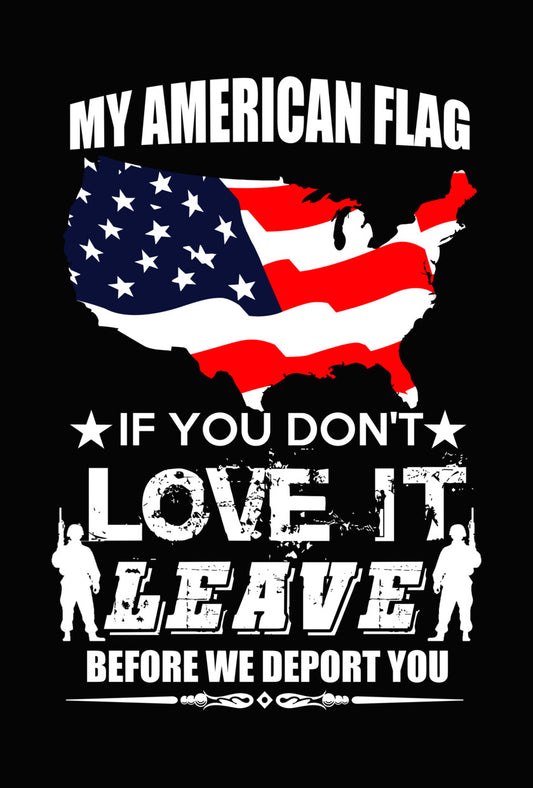 Distressed American Flag Map DTF Transfer