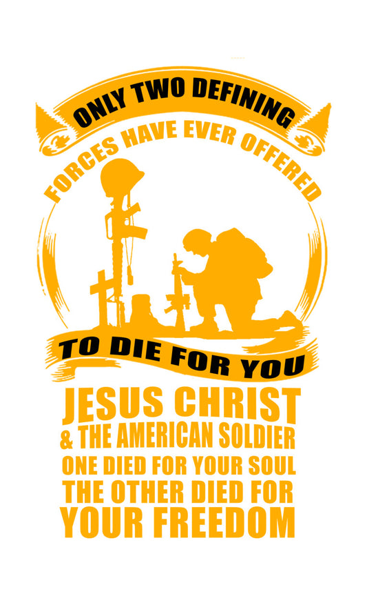 Jesus Christ American Soldier DTF Transfer