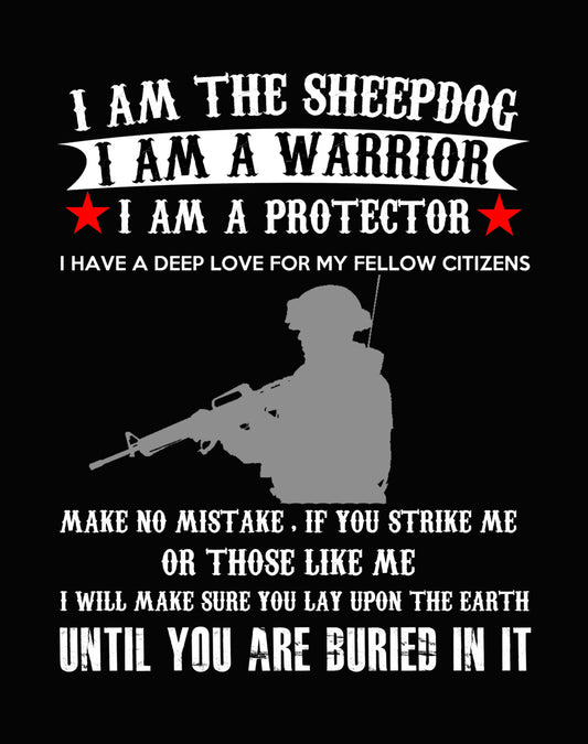 I Am A Warrior Military DTF Transfer
