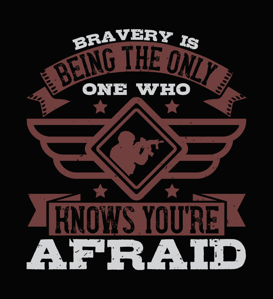 Bravery Military Quote DTF Transfer