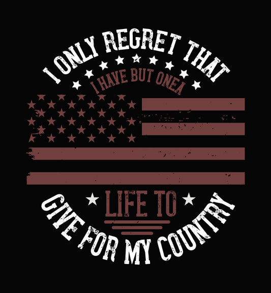 Patriotic Military Quote DTF Transfer