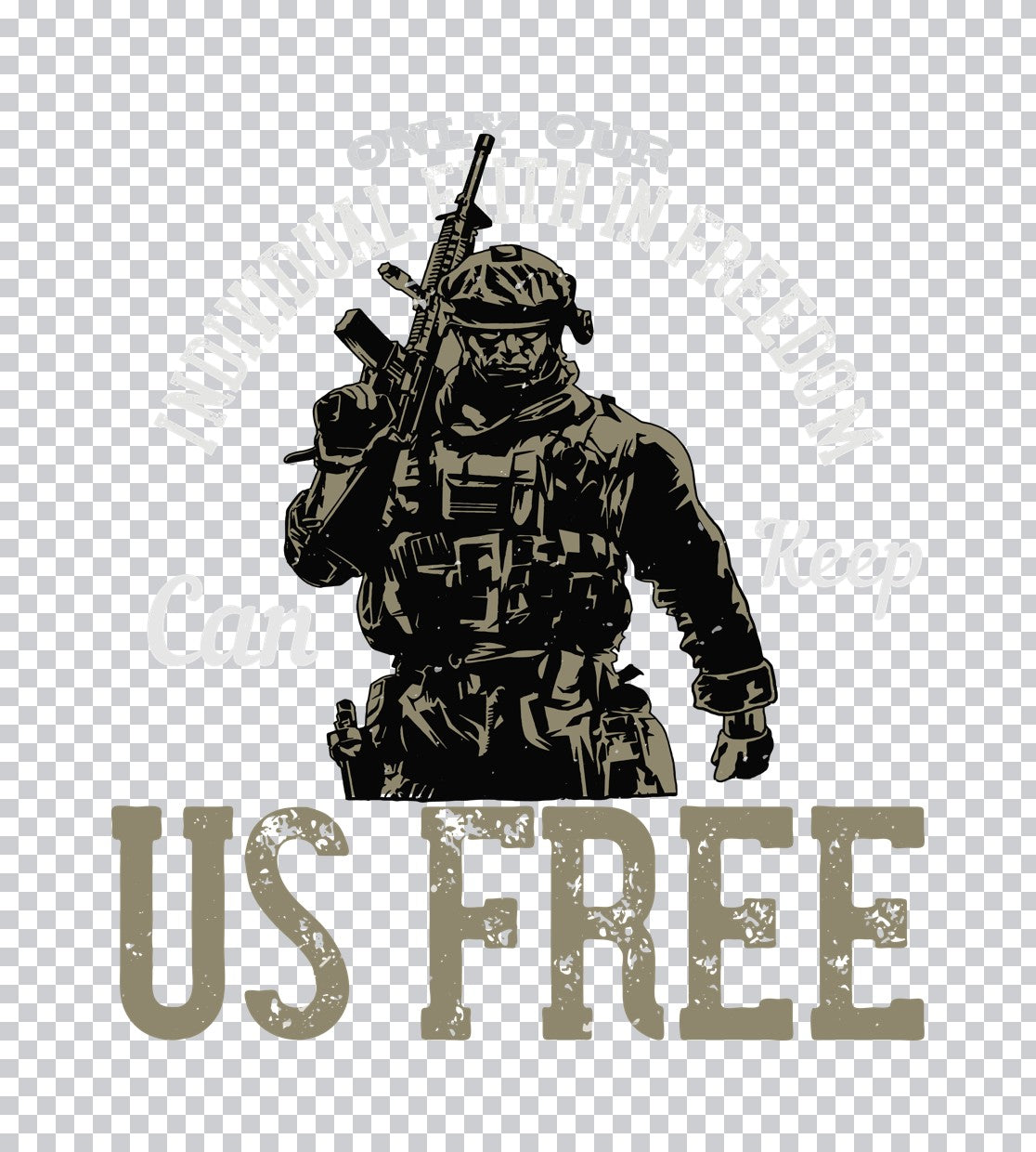 Faith in Freedom Soldier DTF Transfer