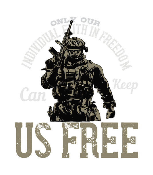 Faith in Freedom Soldier DTF Transfer