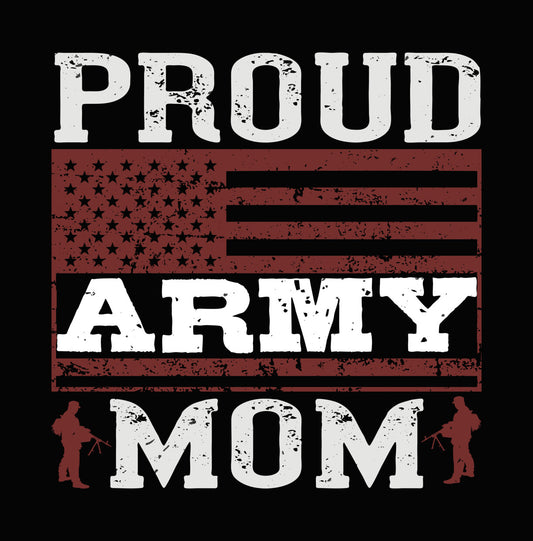 Proud Army Mom Distressed Flag DTF Transfer