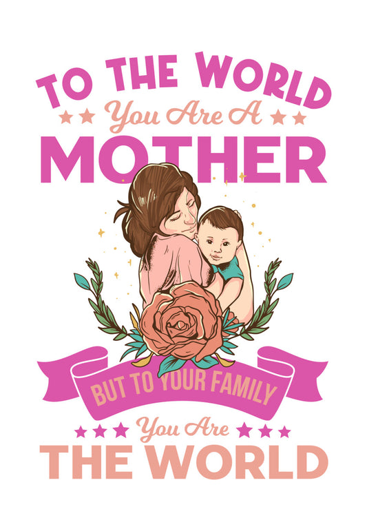 Motherhood Floral Portrait DTF Transfer